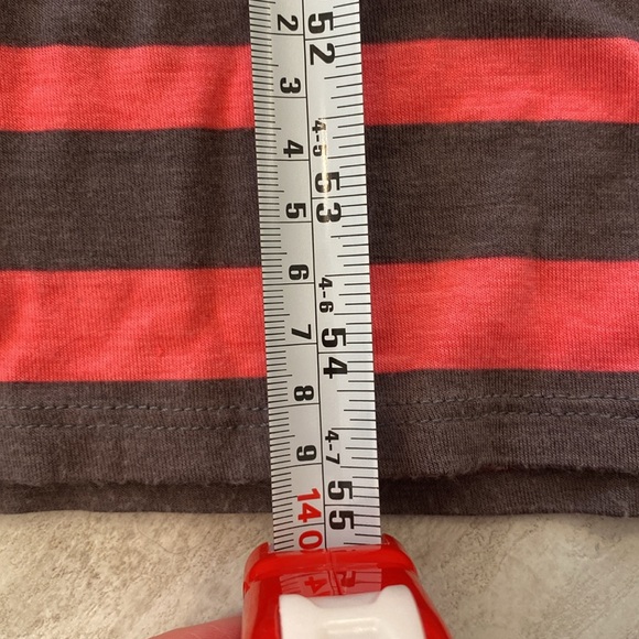 Maxi dress. Loops each side with tie. 56 inches long. Pink and dark grey. - Picture 5 of 5